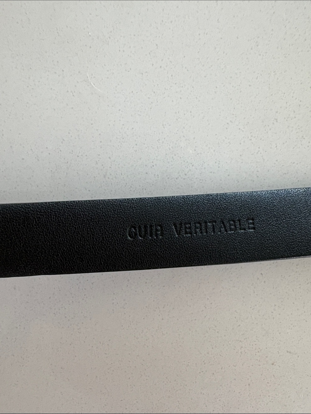 CHANEL Black Leather Belt with Crystal-Studded Logo Buckle - Picture 3 of 4